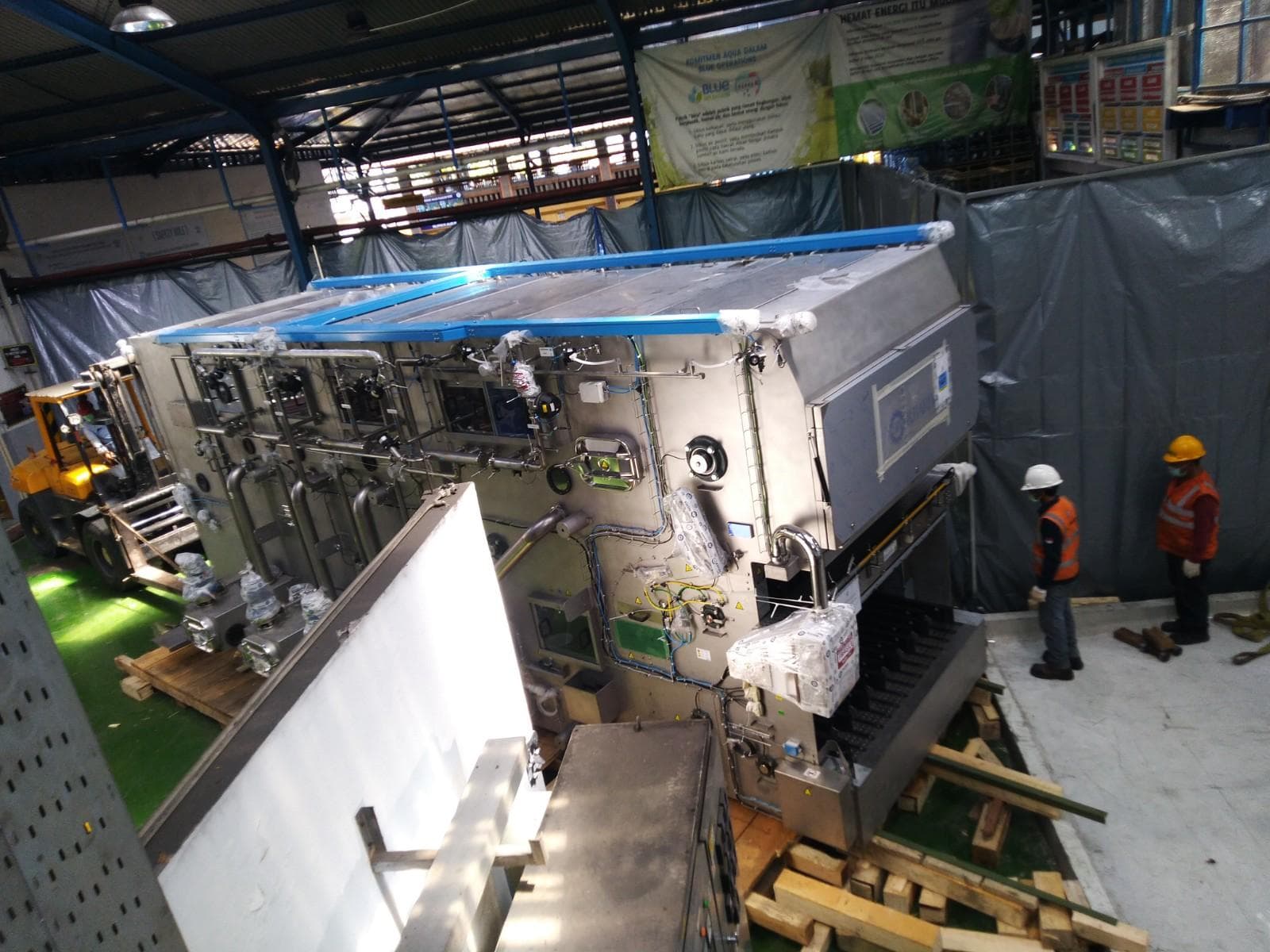 Crystal Project: Unpacking, Mobilisasi, Positioning & Install Washer Machine